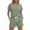 Green, variant on SOOMLON Matching Sets Women Outfits Plus Size Soft Slit Neck Short Sleeve Tees Drawstring Shorts Vacation 2 Piece Set