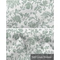 thumbnail image 6 of Green Flower Kitchen Valances for Windows Farmhouse Linen Window Valance Curtain for Living Room Window Treatment Farmhouse Vintage Boho Leaf Spring Valance Rod Pocket Topper Drape, 54 x 18 Inch, 6 of 6