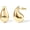 Gold, variant on 14K Gold Plated Teardrop Chunky Hoop Earrings | Lightweight Drop Earrings for Women | Designer Dupe Earrings