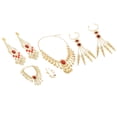 thumbnail image 3 of Conjunto de joyas para danza del vientre, collar con borlas de diamantes de imitación, pendientes, cadenas para la nariz, fiesta si jinwen Collar de danza del vientre, 3 of 8
