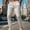 Khaki, variant on Men’s Multi-Strap Zip Cargo Jogger Pants with High Stretch Elastic-Waist & Side Zip Slots for Morning Cardio Gray XXXL