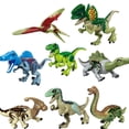 thumbnail image 4 of Dinosaurio Jurásico Set World Park 3 Modelo Bloques de Construcción Blanco T Indominus Rex Dino Breakout 8 piezas Mosasaurus Velociraptor Animal, 4 of 5