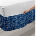 thumbnail image 2 of Blue and White Bed Skirt, Watercolor Style Tie Dye Effect Indonesian Grunge Composition, Elastic Bedskirt Dust Ruffle Wrap Around for Bedding Decor, 4 Sizes, Cobalt Blue and White, by Ambesonne, 2 of 2