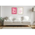 thumbnail image 3 of Kate and Laurel Sylvie House Rules Framed Canvas Wall Art by Honey Island Studio, 18x24 Natural, Cute Pink House Rules Art for Wall, 3 of 7