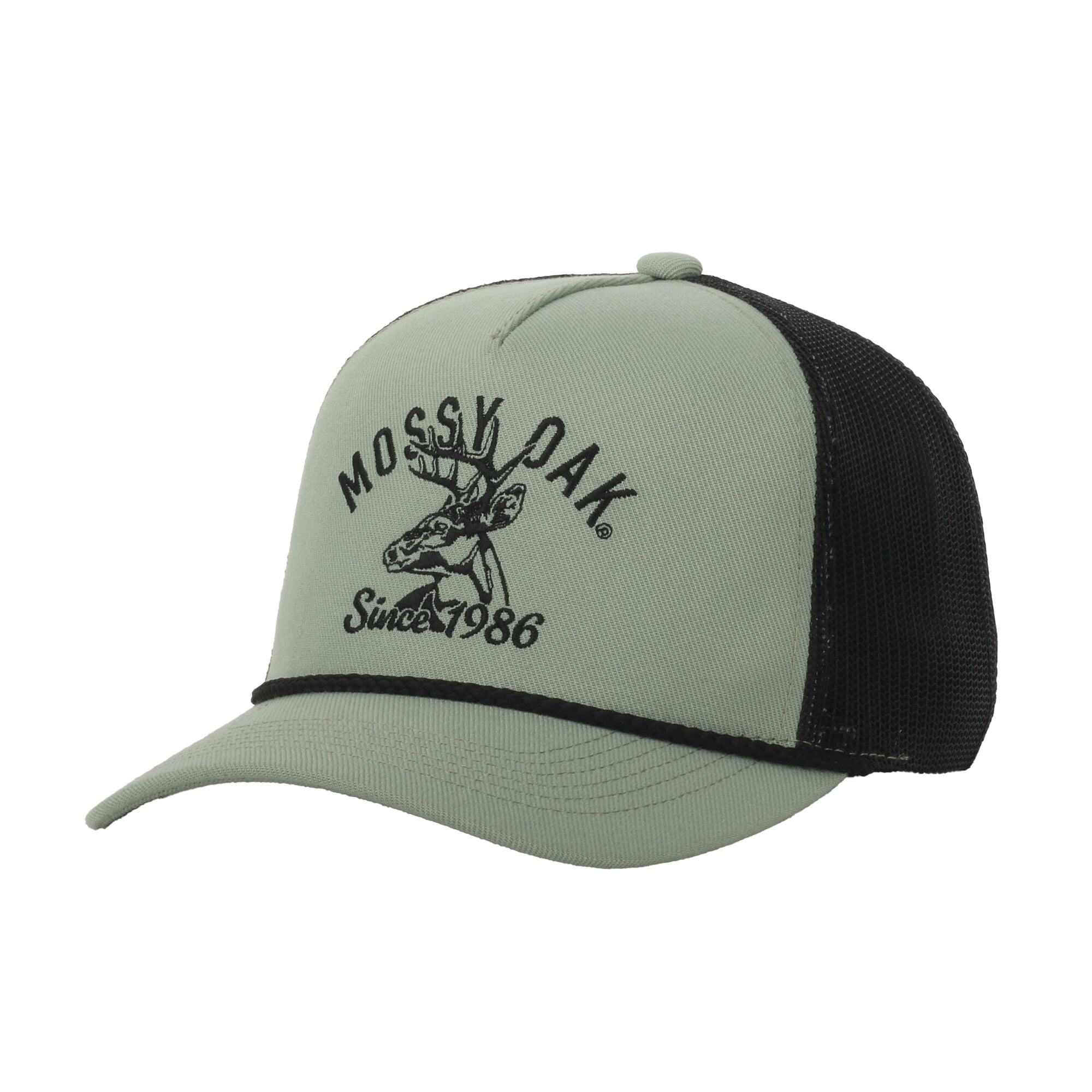 Mossy Oak® Pistachio 5-Panel Cap – Structured Mesh Back, Embroidered Logo, One Size