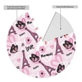 thumbnail image 2 of Rateoe Eiffel Tower and Butterflies Print Christmas Tree Skirt 48" for Xmas Holiday New Year Party Circle Tree Mat Ornaments Decoration, 2 of 7