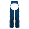 thumbnail image 4 of Choomomo Women's Cowboy Chaps Tassel Adjustable Waist Cutout Chaps Trousers for Rave Party Blue XL, 4 of 5