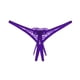thumbnail image 3 of Micro Thong Women Lace Open Crotch Briefs Thin Strap Mini Panties Floral Bow G-String Sexy Female Lingerie Tangas Mujer, 3 of 5