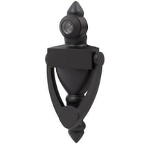 Door Knocker with 160° Viewer, 4 Inches, Matte Black by Stone Harbor Hardware
