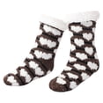 thumbnail image 3 of siminsem Christmas Fuzzy Socks for Women with Grippers Non-Slip Warm Cozy Slipper Socks one Size Fluffy House Socks Winter Gift for Her Soft Plush Anti-Skid, Coffee,One Size, 3 of 8