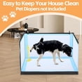 thumbnail image 3 of Dog Pee Pad Holder with High Walls, No-Spill Indoor Potty for Large Dogs, Foldable Puppy Litter Box, Patent Pending (25.2" Lx21.3 Wx15.7 H), 3 of 7