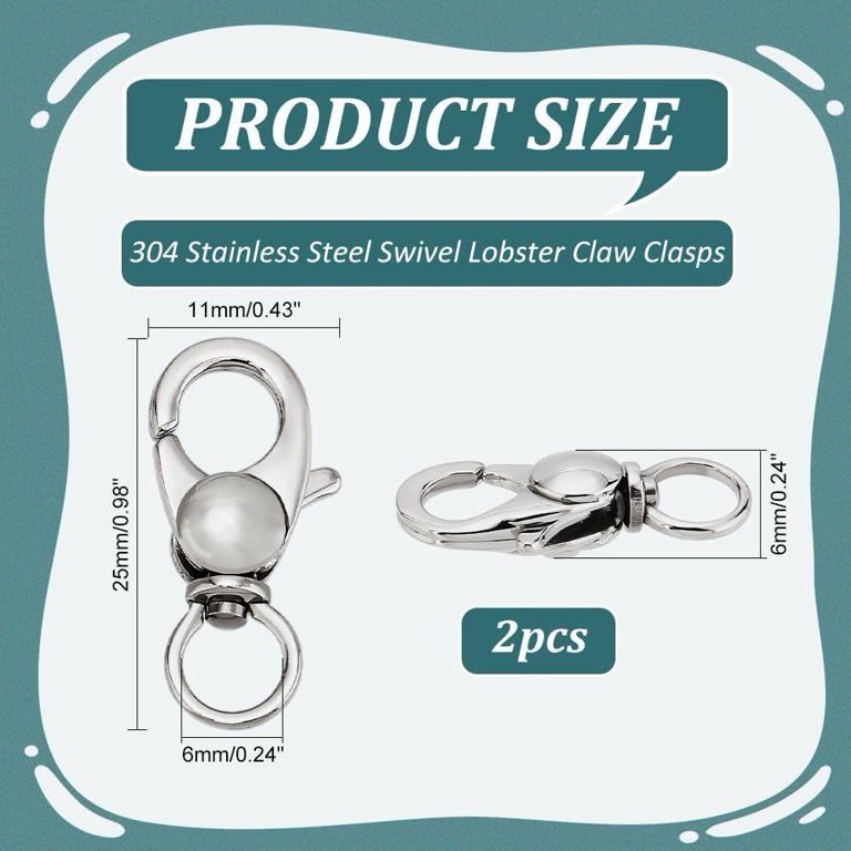 10x Lobster Clasp Swivel Trigger Clip Snap Hook Bag Car Key Rings
