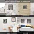 thumbnail image 6 of Logmey 17x21 Inch Stainless Steel Brushed Nickel Bathroom Shower Niche Double Tier Built-in Wall Shower Shelve, Living room/Bedroom/Kitchen Storage Shelve, 6 of 9