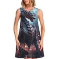 thumbnail image 1 of Fotbe Urban Mechanical Dragon Vestido de Verano sin Mangas para Mujer – Vestido Midi Línea A, Estilo Camiseta Floral, Vestido Playero Casual y Fluido, 1 of 7