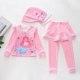 thumbnail image 2 of LRen Toddler Girl Swimsuit Long Sleeve Swimsuit Two Piece Rash Guard Bathing Suits Upf 50+ Summer Swimwear Summer Crewneck Beachwear Girls' Swimwear, 2 of 6