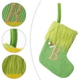 thumbnail image 4 of Xuniizn Personalized Christmas Stockings with Initials - Custom Embroidered Stocking Set, Luxury Velvet Xmas Stockings for Family, Holiday Christmas Decorations, Green, New Model B, 4 of 7