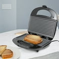 thumbnail image 3 of MegaChef Electric Compact Aluminum Nonstick Sandwich Maker in Black, 3 of 7