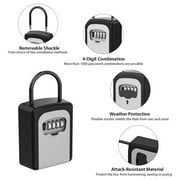 Velorien Key Lock Box Waterproof, Portable 4-Digit Combination Safe Lockbox with Removable Shackle, 5 Key Capacity Security Key Storage for Home Outdoor