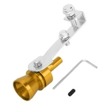 Unique Bargains Turbo Sound Exhaust Muffler Pipe Whistle Rear Tailpipe M Motorcycle Roar Maker Aluminum Gold Tone 1 Set