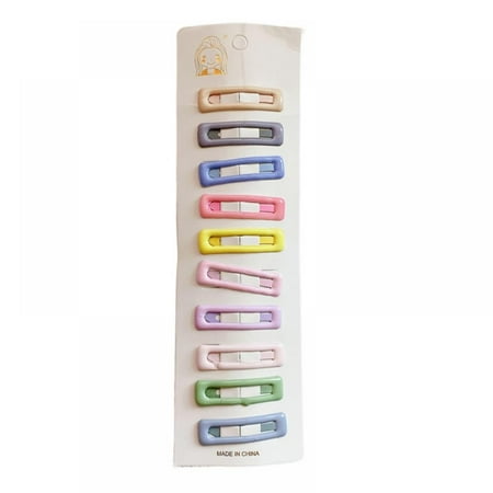 10Pcs Toddler Hair Clips Cute Mini Snap Hair Clips for Baby Girls Kids Colorful Small Snap Barrettes Metal Hair Clips for Fine Hair