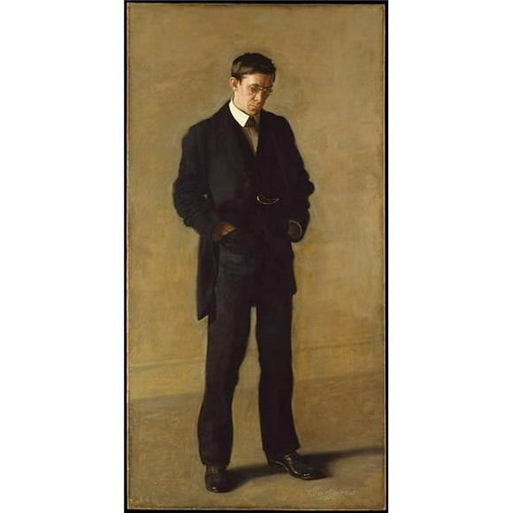 Public Domain Images MET10827 The Thinker - Portrait of Louis N. Kenton Poster Print by Thomas Eakins, American Philadelphia Pennsylvania 1844 1916 Philadelphia Pennsylvania, 18 x 24