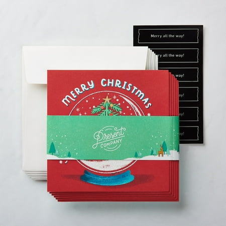 Red Cross Uk Christmas Cards American Greetings Premium 6-Count Christmas Snowglobe Greeting Cards ()