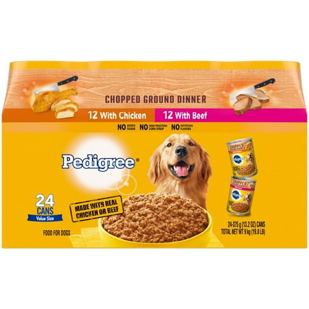 UPC: 0023100135922 | Pedigree Chopped Ground Dinner Wet Dog Food Variety Pack 13.2 oz Cans (24 Pack)