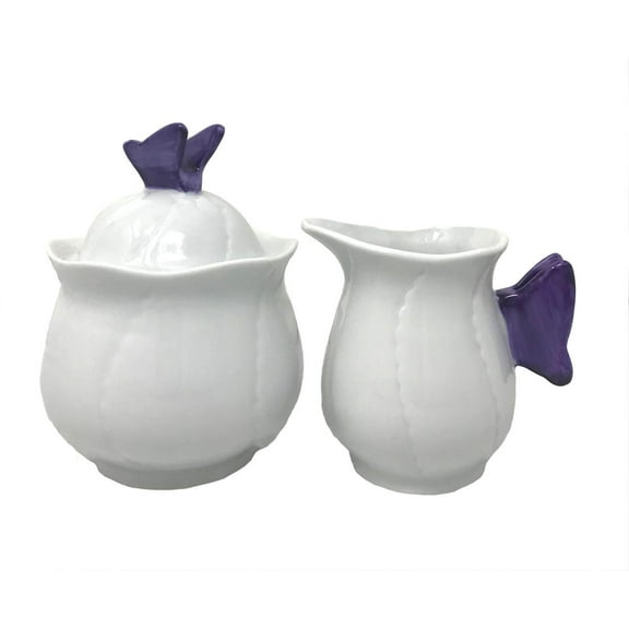 Fairy Butterfly Suger Bowl and Creamer Set