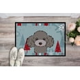 thumbnail image 2 of Caroline's Treasures BB1755JMAT Winter Holiday Silver Gray Poodle Door Mat, Indoor Rug or Outdoor Welcome Mat 24x36, 2 of 4
