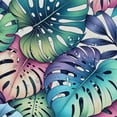thumbnail image 5 of Awypu Green Leaves Tropical Palm Leaf Decorative Summer Shower Curtain Set White, 5 of 7