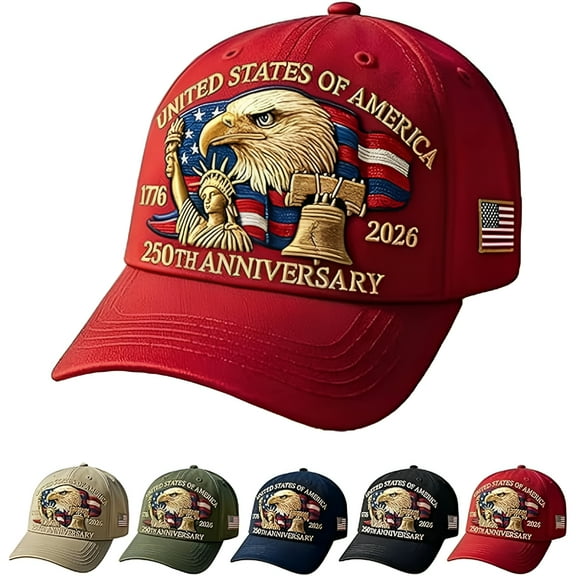 TELOLY 250 Anniversary Usa Hat, United States 250Th Anniversary Hat Patriot Cap Celebration Gifts for Men Women