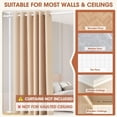 thumbnail image 4 of Barra separadora de ambientes SUNALLY ajustable de 120 a 300 cm, color blanco, 4 of 7