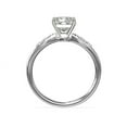 thumbnail image 2 of 0.65 Ct Brilliant Princess Cut Natural Diamond Accents Elegant Halo Ring for Women Solid 18K White Gold Size 6, 2 of 6