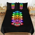 thumbnail image 6 of Qduzwio 3-Pieces Geometry Dash Duvet Bedding Sets, 79" x 90", 6 of 7