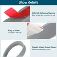thumbnail image 4 of REGALWOVEN Collapsible Shower Barrier Stopper T-shape Water Splash Guard Blocker for Bathroom Gray 98 inch, 4 of 6