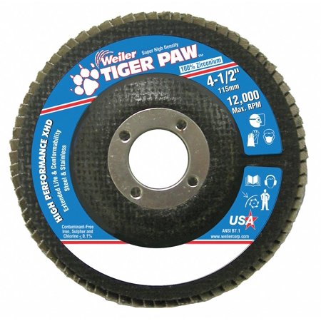 UPC: 0012382511630 | Weiler Fiber Disc 4 1/2 in Dia 7/8in Arbor 98857