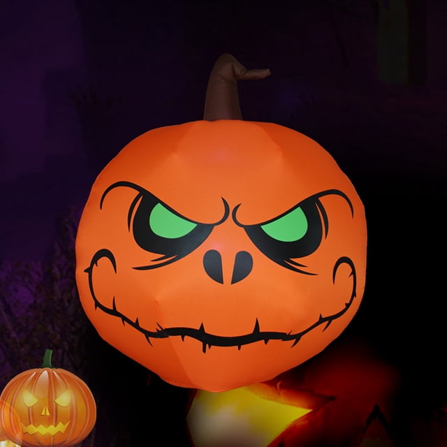 Calabaza inflable de Halloween Calabaza inflable iluminada para interiores y exteriores (AU)