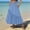 Blue, variant on BUIGTTKLOP Women's Boho Maxi Skirt High Waist Pleated A-Line Flowy Swing Asymmetric Tiered Long Skirts with Pockets