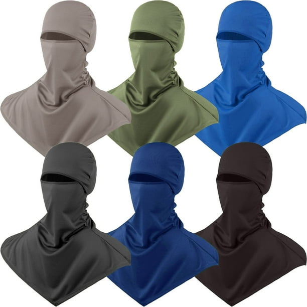 Funda para máscara facial con pasamontañas Syhood Summer, 6 piezas (negro, gris, azul, azul marino,