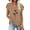 Khaki, variant on Oalirro Women's Tops, Tees & Blouses Women Blouses and Tops Fashion Fashion Women's Summer V-Neck Short Sleeve Print Casual T-shirt Blouse Pink