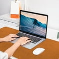 thumbnail image 6 of Aihimol Large Faux Leather Mouse Pad 31.5"x15.7" - Non-Slip Waterproof Desk Mat with Heat-Resistant Surface for Office, Gaming & Home Use (Brown), 6 of 6