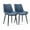blue, variant on Clipop Dining Chairs Set of 2 Faux Leather Upholstered with Heavy-Duty Metal Legs,for Kitchen,Khaki
