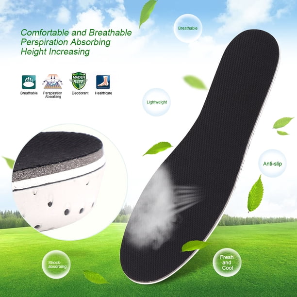 Fugacal Plantillas Invisibles de Aumento de Altura Zapatillas Deportivas de inserción con elevación de talón Transpirables y amortiguadoras de Golpes(3cm) Fugacal No se aplica