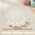 thumbnail image 2 of Bambang 8mm White Round Loose Plastic Pearl Beads, 1000 Pcs for Jewelry Making, DIY Crafts & Decor Projects, 2 of 3
