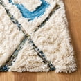 thumbnail image 5 of SAFAVIEH Casablanca Rosamund Abstract Moroccan Wool Shag Area Rug, Ivory/Chocolate, 4'x6', 5 of 7