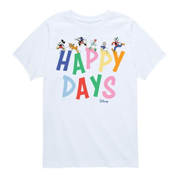 Disney - Mickey & Crew - Happy Days - Youth Short Sleeve Graphic T-Shirt