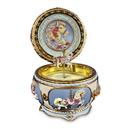 Carousel Horse Hinged Trinket Box by San Francisco Music Box Company Multi-Colored
