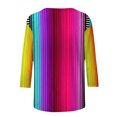 thumbnail image 5 of ICHUANYI Clearance Women's Fashion Printed Loose T-shirt 3/4 Sleeves Blouse Round Neck Casual Tops(Hot Pink, L) ICHUANYI WER2023081110445, 5 of 5