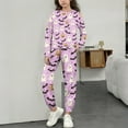 thumbnail image 1 of MKOSPLRT Pyjamas d'Halloween pour Tout-Petits Filles Garçons Vêtements de Nuit Ensembles 2 Pcs Manches Longues Col Ras du Cou Hauts Bas de Pyjama Tenue de Détente des Fêtes 3-15 Ans, 1 of 9