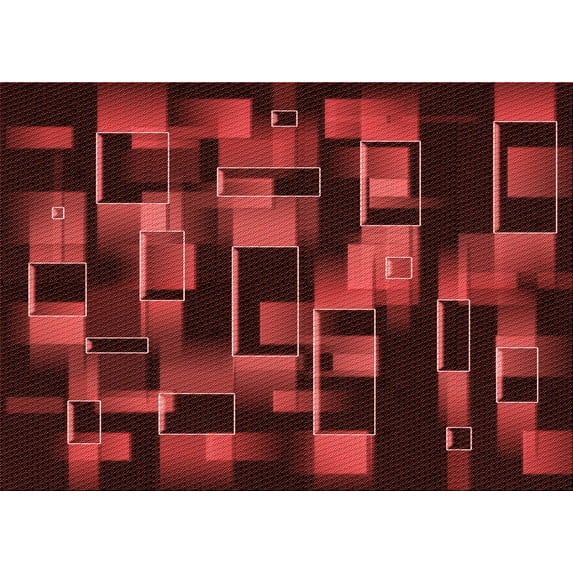 Ahgly Company Indoor Rectangle Patterned Maroon Red Area Rugs, 5' x 8'